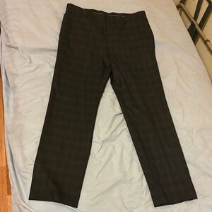 Elegant Black J Ferrar Checkered Men's Dress Pants